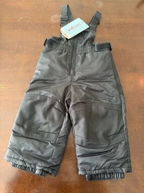 12 month Black Snow Bib Pants - Cat & Jack